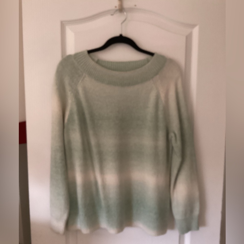 Chaps Light Green Ombre Women's Sweater size L